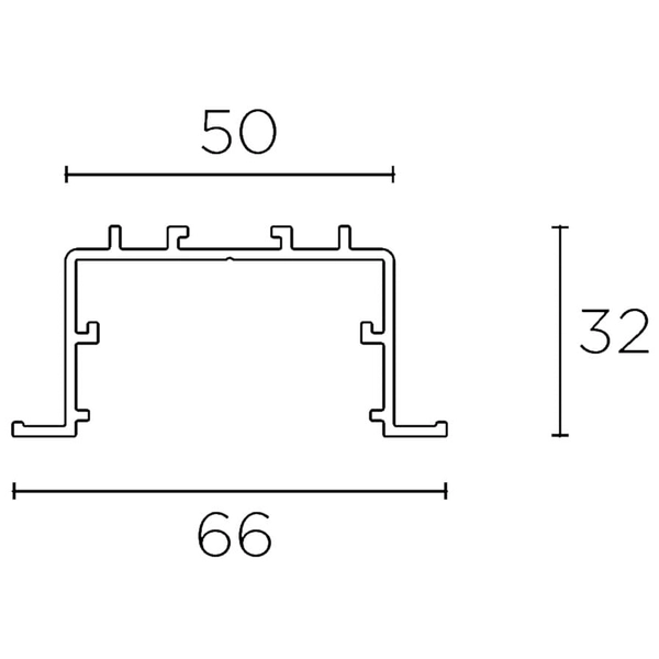 Lampa liniowa Lupinus 2120006203-1 Elkim LED 28W 4000K podtynkowa czarna
