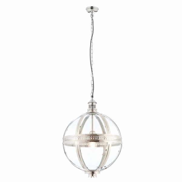 Lampa zwisająca kula Vienna 73108 Endon metalowa przezroczysta chrom