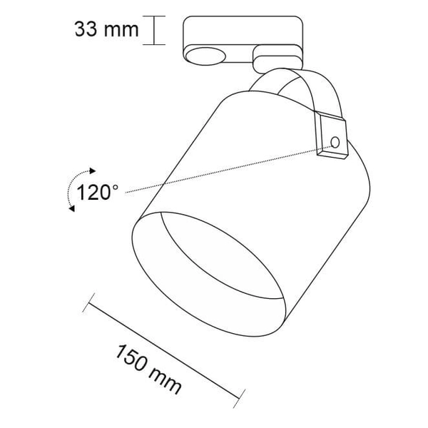 Reflektorowa LAMPA sufitowa TENRI 7702 Shilo metalowa OPRAWA tuba do 3-fazowego systemu szynowego biała