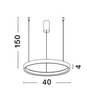 Minimalistyczna lampa wisząca ZACAPU LE42793 LED 30W czarna