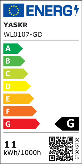 Sypialniany kinkiet Chloe WL0107-GD LED 11W 3000K IP44 złoty