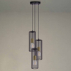 Lampa wisząca Gabia K-4937 na okrągłej podsufitce czarna złota