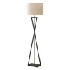 LAMPA podłogowa SANDGLASS FSG-W-E27 Abigali abażurowa OPRAWA stojąca biała
