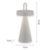 Lampka stolikowa ALWA 19302-40 Just Light LED 1,5W 2700K IP44 szary