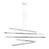 10-płomienny żyrandol Tubo 1072M4 Aldex chrom metalowa lampa salonowa