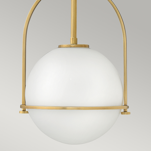 Szklana wisząca lampa QN-SOMERSET-P-O-HB ball mosiądz
