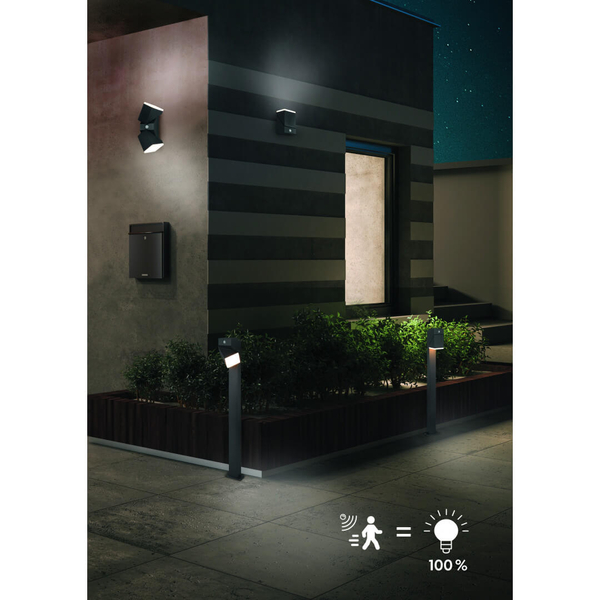 Regulowana lampa ścienna HADOR DL242270669 LED 7W 3000K IP54 antracyt