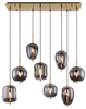 Lampa wisząca Blacky 15345-8MM designerska mosiądz przydymiona