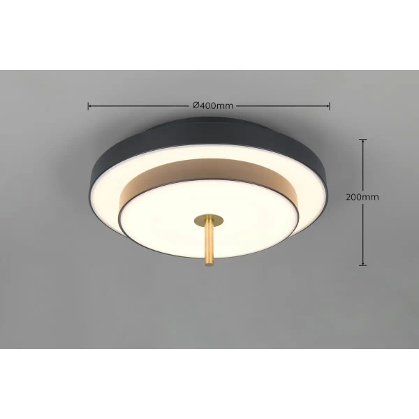 Nowoczesna sufitowa lampa Keaton 640210180 LED 34W 2300-4000K czarny
