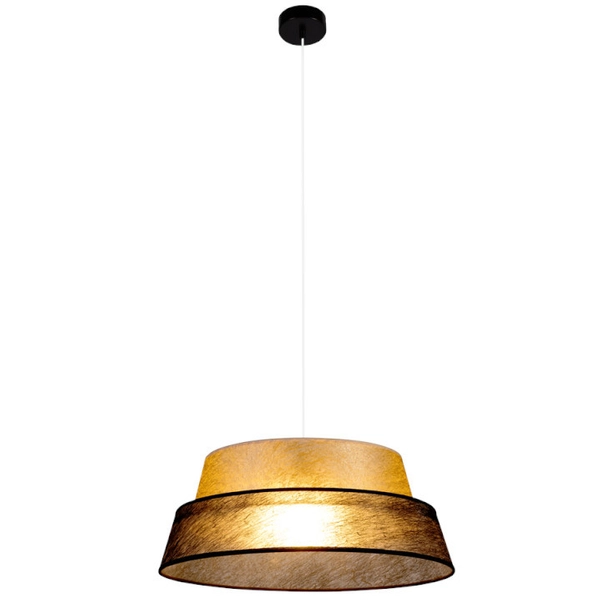 Loftowa lampa wisząca NEVOA 150050104 okrągła zwis abażurowy złoty