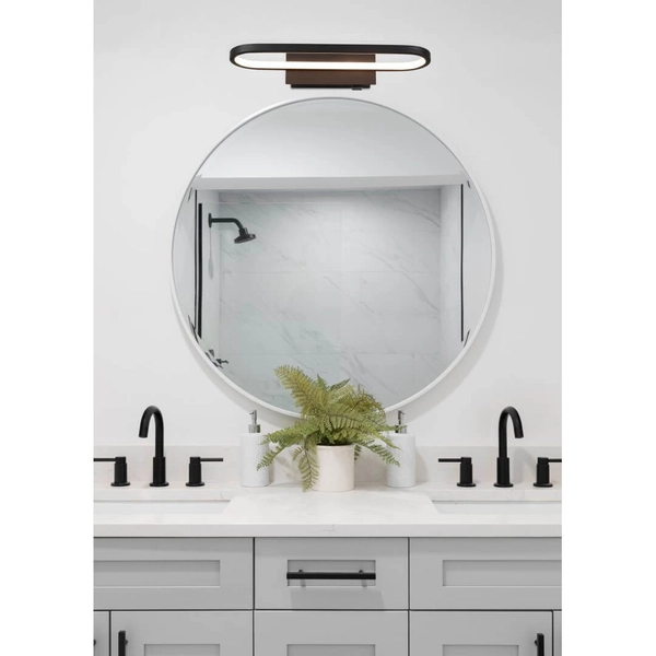 Lampa ścienna GIANNI 283770132 Trio LED 17W 3000K IP44 do łazienki czarny