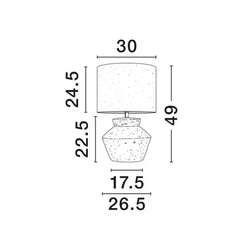 Geometryczna stołowa lampa TREVIRA LE45286 beżowy antracyt