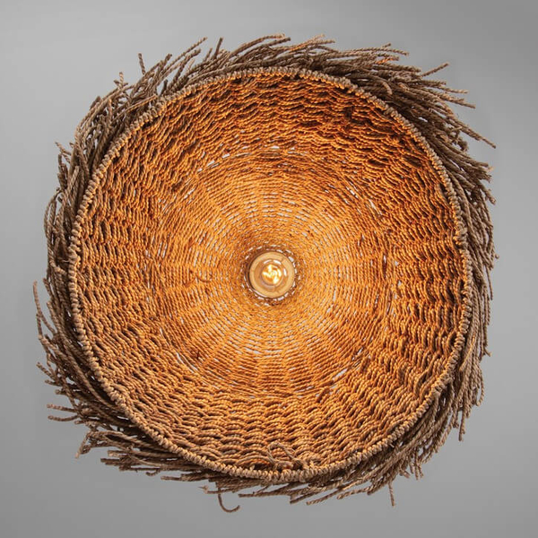 Wisząca lampa z trawy morskiej ALLENDE LE44491 boho beżowy