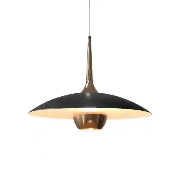 Wisząca lampa kopuła MANUKA czarna złota P0676 1xLED 12W 3000K nad wyspę