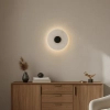Ledowy kinkiet na ścianę Dalinia WL0114-BK LED 8W 3000K okrągły czarny