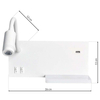 Kinkiet LAMPA ścienna SHELF ML6343 Milagro metalowa OPRAWA półka LED 11W 4000K z portem USB biała
