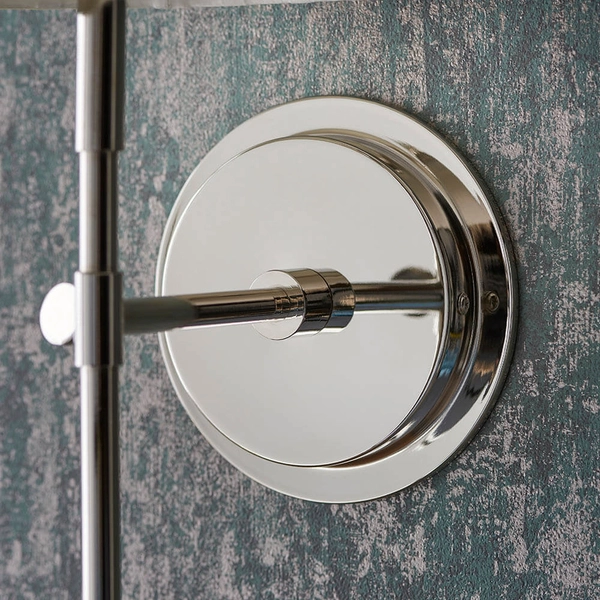 Ścienna lampa do jadalni Rennes & Carla 103356 tkaninowa nikiel kremowa