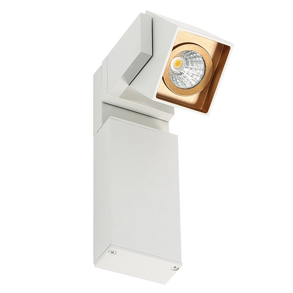 Kinkiet LAMPA ścienna ARAVENA WLB073/5W 3000K WH+GO Italux metalowa OPRAWA LED 5W regulowany reflektorek biały