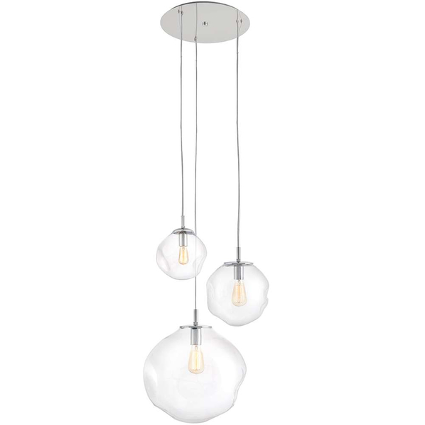 LAMPA wisząca AVIA 10414309 Kaspa szklana OPRAWA zwis kaskada przezroczysta
