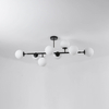 Modernistyczna lampa sufitowa DORADO LP-002/8P BK Light Prestige oprawa loftowa metalowa molekuły czarne białe