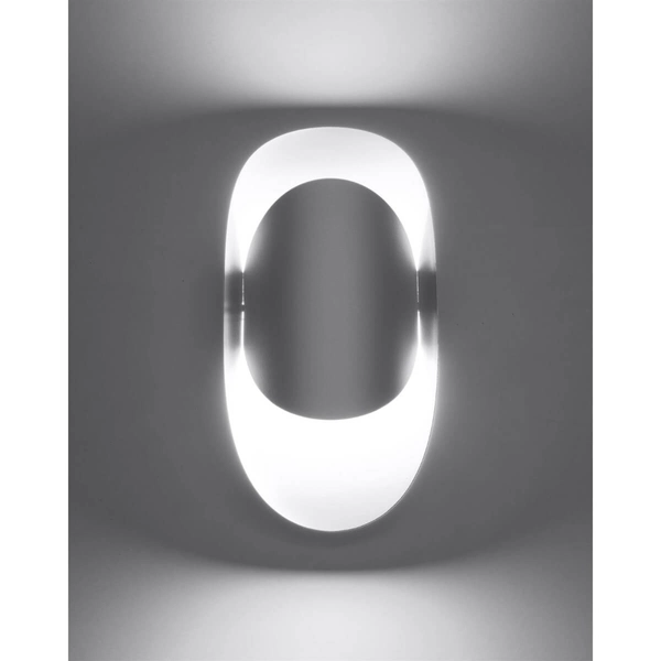 Metalowa lampa ścienna SL.1062 biała do przedpokoju owalna