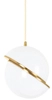 Lampa wisząca Globe MSE010100238 dwie półkule białe złote