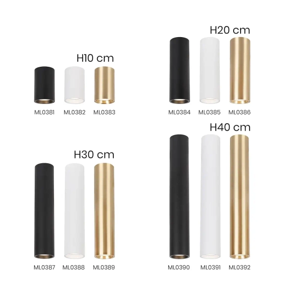 Sufitowa lampa sopel GENESIS ML0389 do biura tubka złota