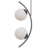 Wisząca lampa do salonu Helix 5016  Zumaline kulista biała czarna