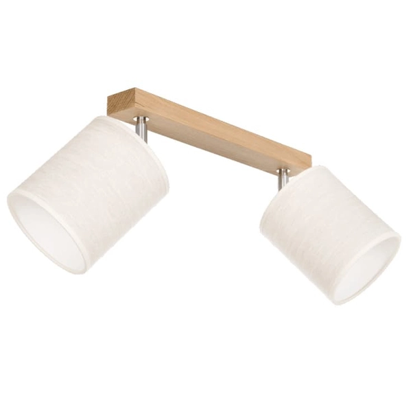 Drewniana lampa sufitowa Boho 56791274 Britop podwójna dębowa beżowa