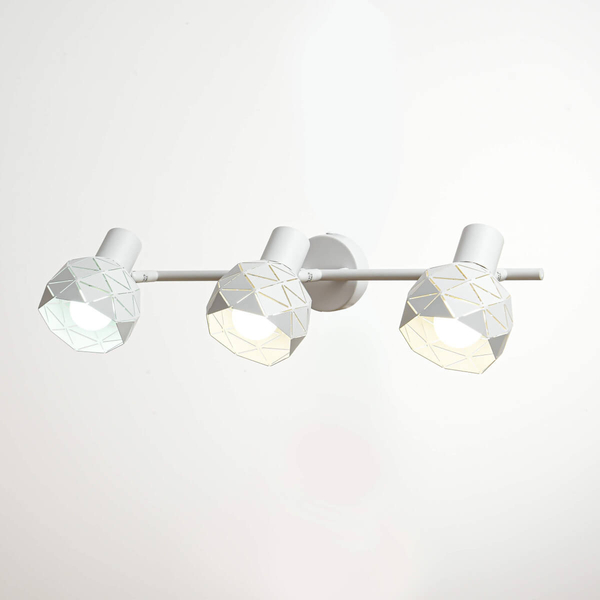 Spot LAMPA sufitowa REUS LP-8069/3WS WH Light Prestige geometryczna OPRAWA regulowane reflektorki białe