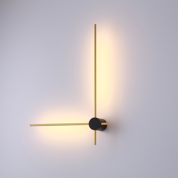 Kinkiet Wand 646901135 Elkim LED 12W 3000K oświetlający ścianę złoty czarny