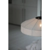 Wisząca lampa do sypialni Alia 108955 lniana abażurowa czarny beżowy
