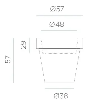 Doniczka podświetlana LED Magnolia LUMMG060OFNW IP65 cylinder biała