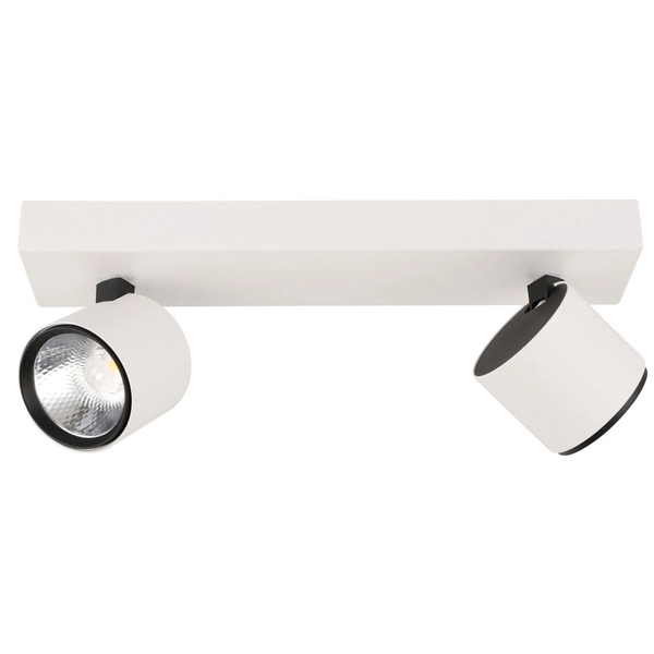 Plafon LAMPA sufitowa BONIVA SPL-2854-2B-WH Italux metalowa OPRAWA regulowane LED 10W 3000K reflektorki na listwie białe czarne