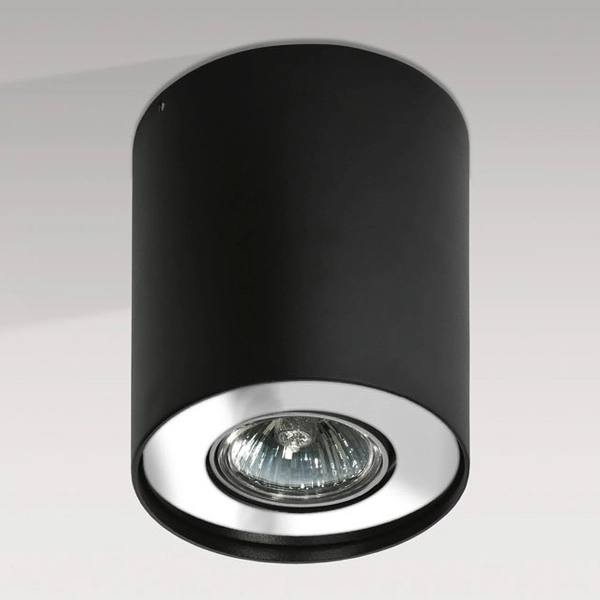 Sufitowa lampa sypialniana Neos nad łóżko czarna chrom