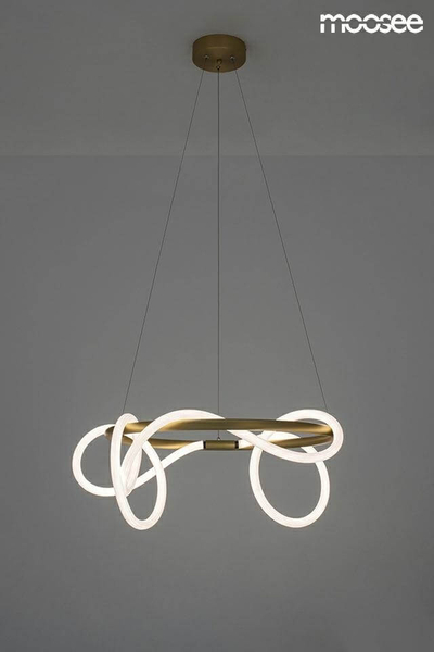Wisząca lampa designerska Serpiente LED 32W nad stół złota