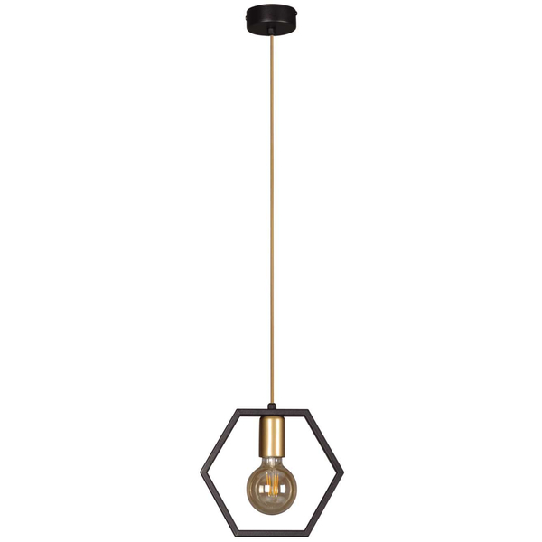 LAMPA wisząca Honey K-4720 Kaja geometryczna OPRAWA metalowy ZWIS modernistyczny czarny złoty