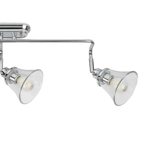 Ruchoma lampa ścienna Antoine industrialna przezroczysta chrom