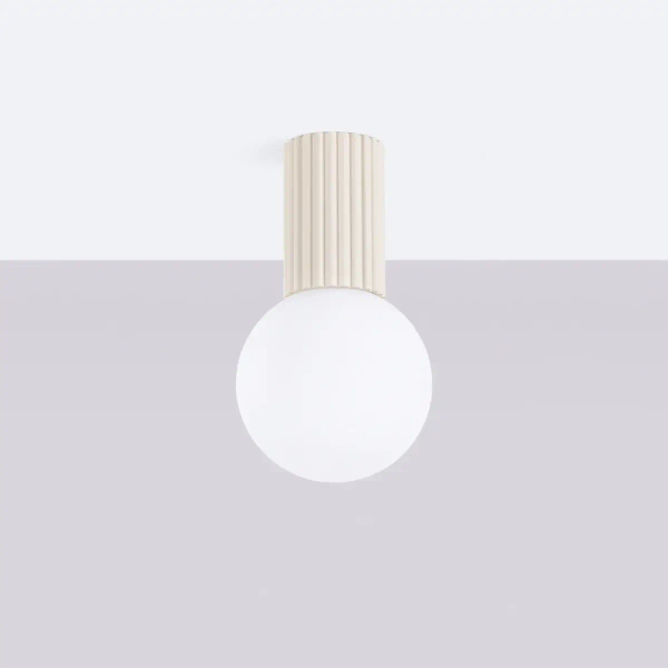 Łazienkowa lampa sufitowa HALO SL.1718 kulista IP44 biała kaszmirowa
