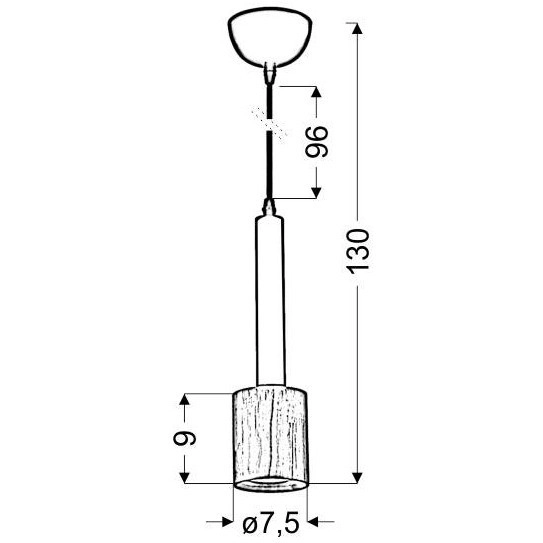 Wisząca lampa TANTAL 31-58782 skandynawska okrągły zwis tuba drewniana