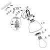 Regulowana LAMPA ścienna WIHO 54018-1S Globo metalowa OPRAWA kinkiet reflektorek czarny drewno