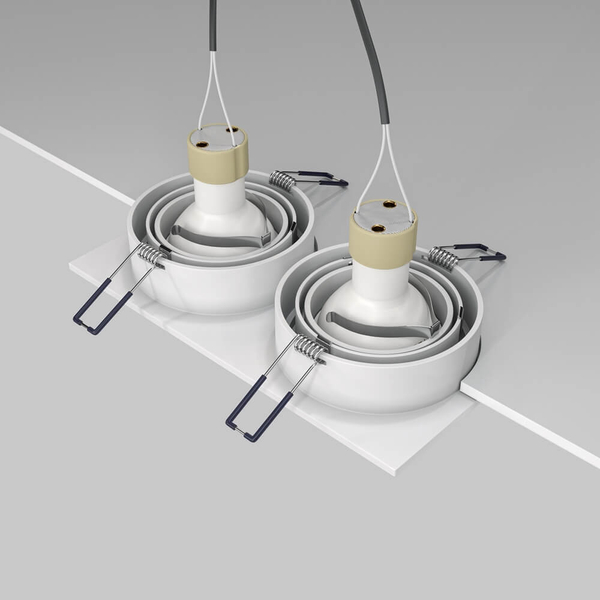 Lampa przysufitowa Atom DL024-2-02W wpuszczana biały
