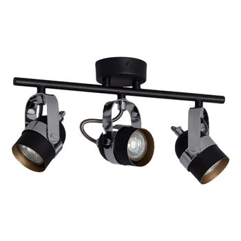 Regulowana lampa sufitowa Retro ABR-RRH-C-3XGU10 Abruzzo czarny srebrny