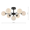 Okrągła lampa sufitowa Cohen COH3422-02 do jadalni czarna