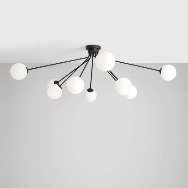Modernistyczna lampa sufitowa Holm 1082PL_M1 Aldex do jadalni czarna biała