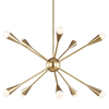 Loftowa LAMPA wisząca Jax FE-JAX10-BB Elstead FEISS metalowa pająk sticks mosiądz