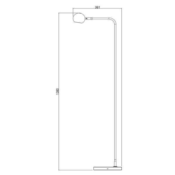 Podłogowa lampa do salonu COMET 36721/03/30 Lucide LED 3W 2700K czarny