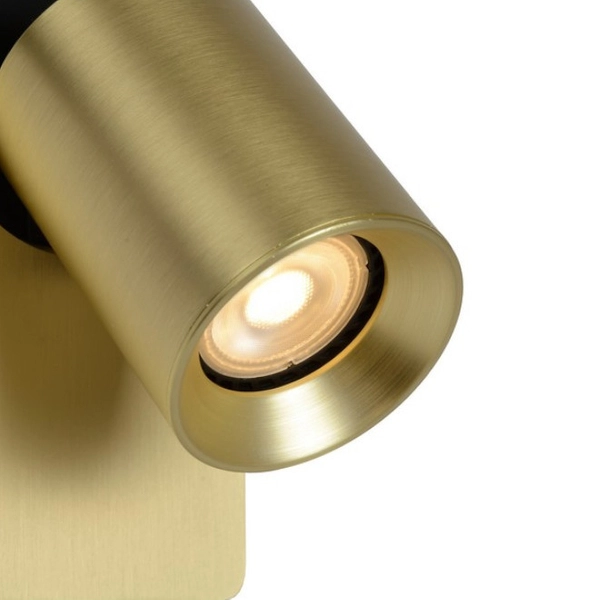 LAMPA ścienna NIGEL 09929/06/02 Lucide metalowa OPRAWA regulowany kinkiet złoty