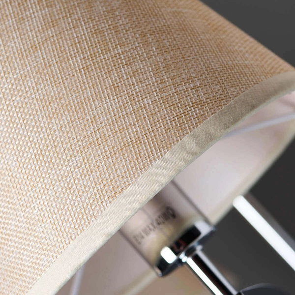 Abażurowy żyrandol PRINCESSA AZ0724 Azzardo do jadalni beżowy chrom