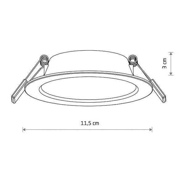 Lampa sufitowa Mykonos 10535 Nowodvorski LED 6W 3000K wpustowa biała
